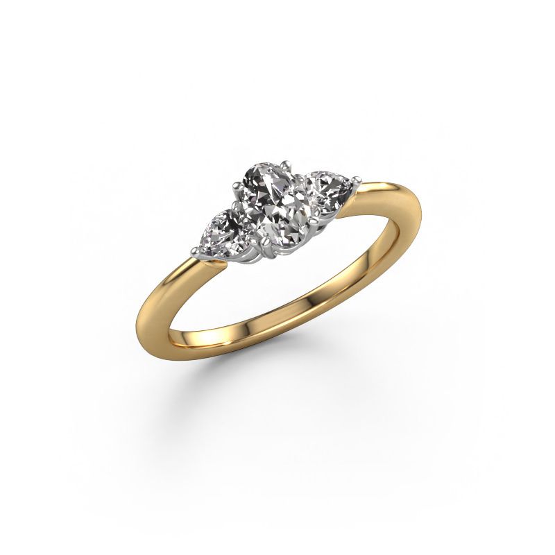 Verlobungsring Chanou OVL 585 Gold Zirkonia 7x5 mm