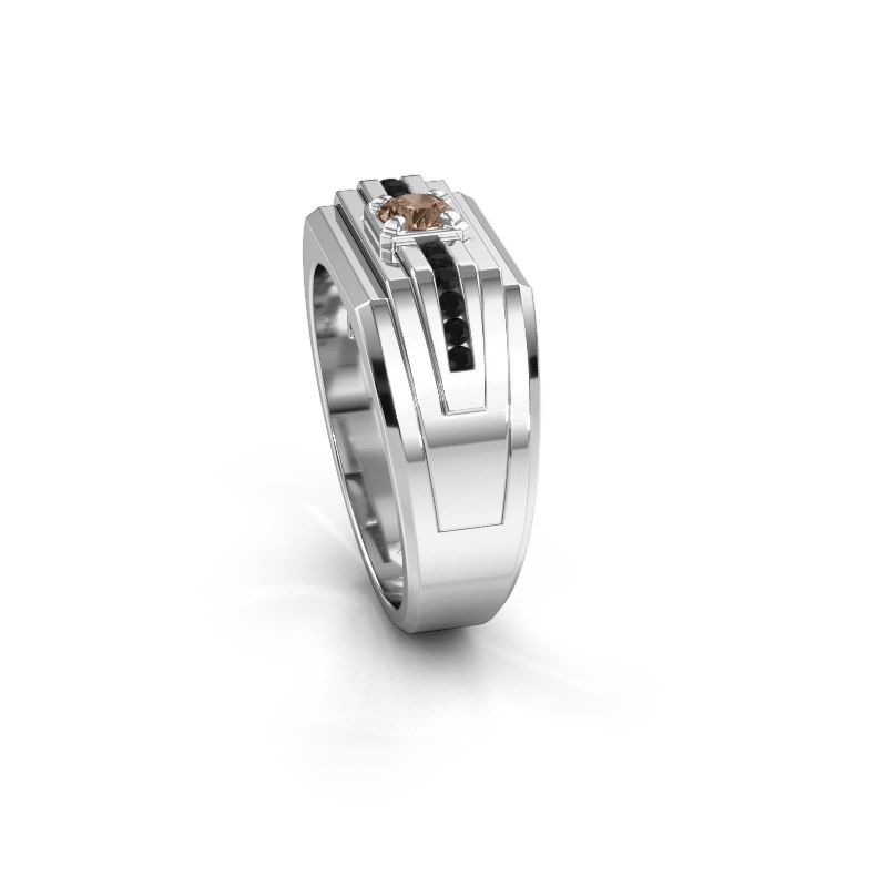 Afbeelding van Heren ring Oliver<br/>585 witgoud<br/>Bruine diamant 0.466 crt