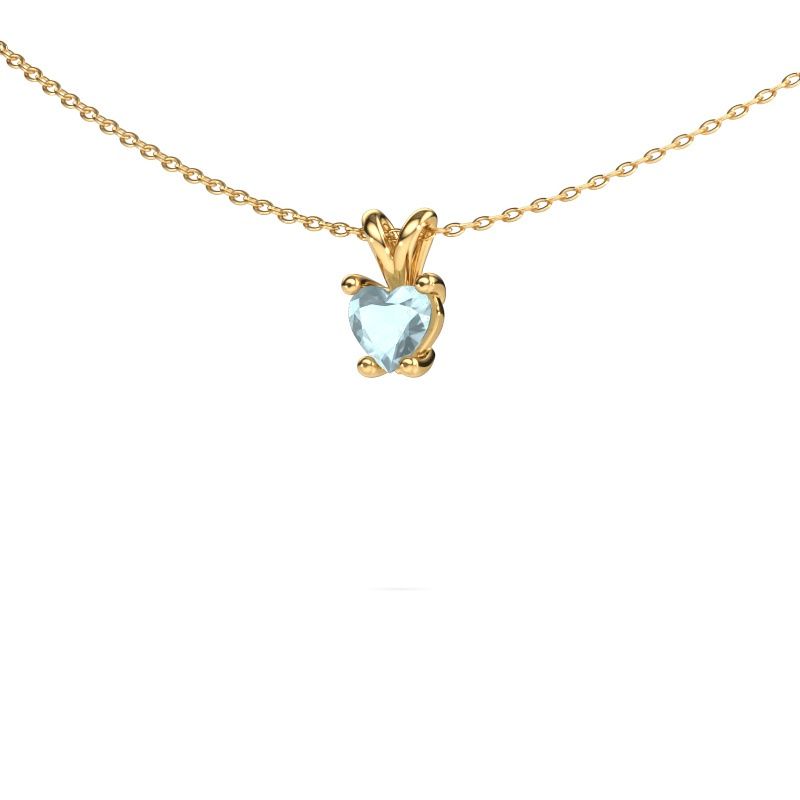 Anhänger Sam Heart 585 Gold Aquamarin 5 mm