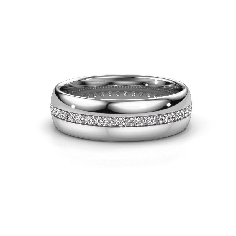 Afbeelding van Trouwring WH0203L36AP 950 platina diamant ±6x1.7 mm