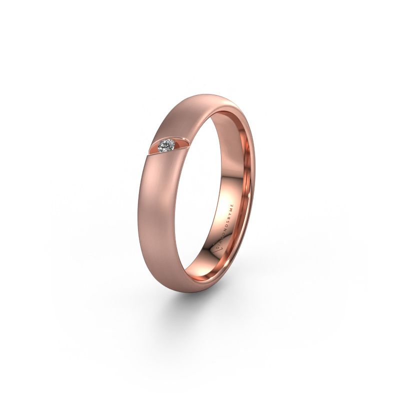 Alliance WH0176L34AP 585 or rose diamant synthétique ±4x1.7 mm