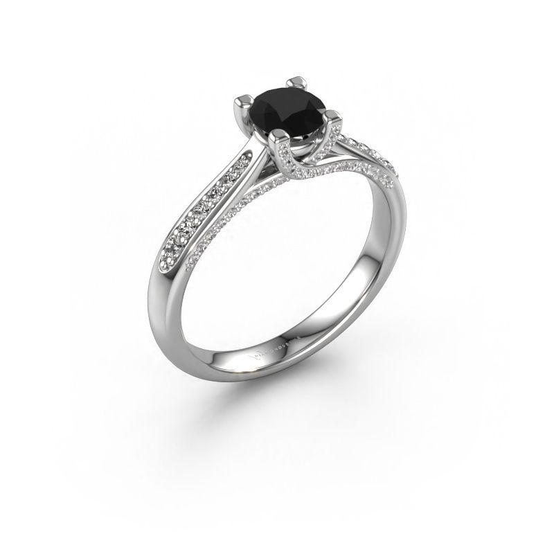 Bague de fiançailles Mia 3 950 platine diamant noir 0.848 crt