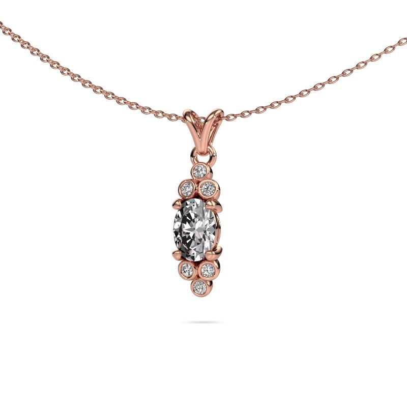 Pendant Lucy 2 585 rose gold zirconia 7x5 mm