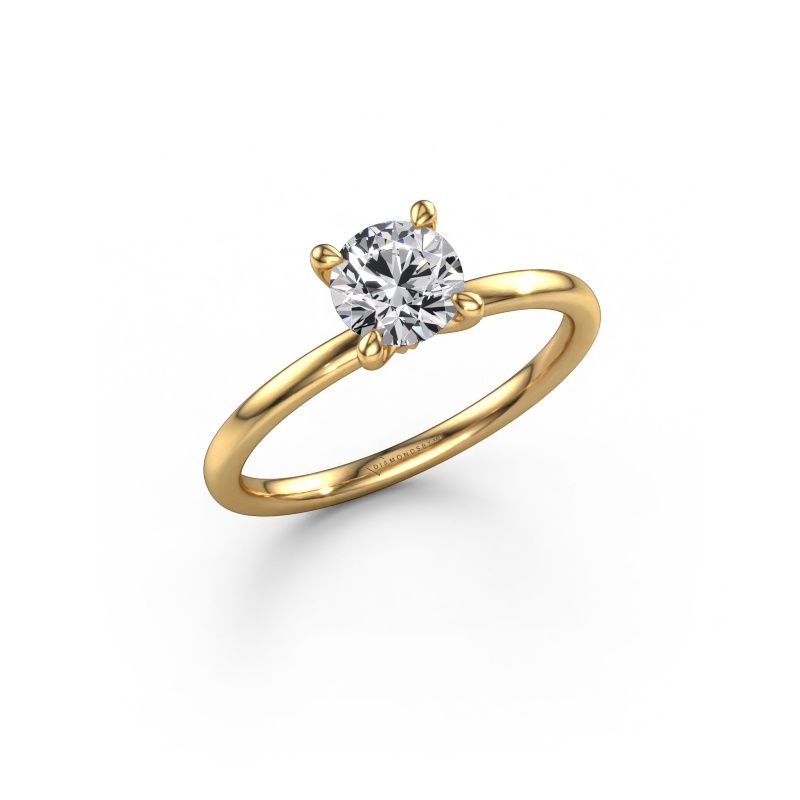 Engagement ring Crystal RND 1 585 gold diamond 0.70 crt