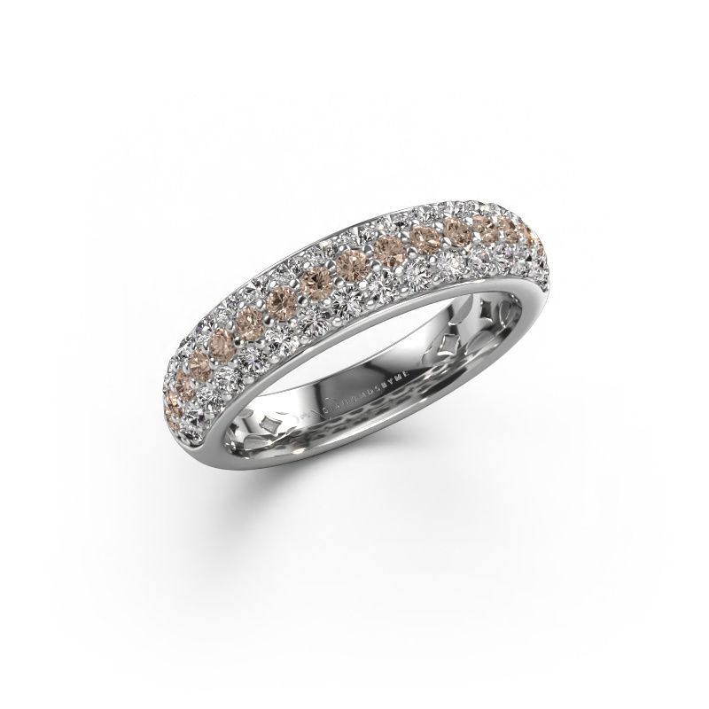 Ring Emely 6 950 platinum brown diamond 0.952 crt