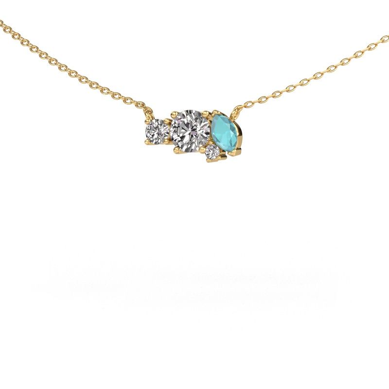 Pendant Frauke RND 585 gold zirconia 5 mm
