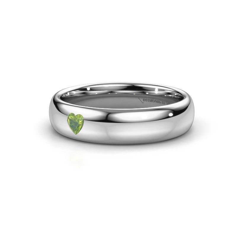 Image of Friendship ring WH0101L35BPHRT<br/>585 white gold ±5x2 mm<br/>Peridot