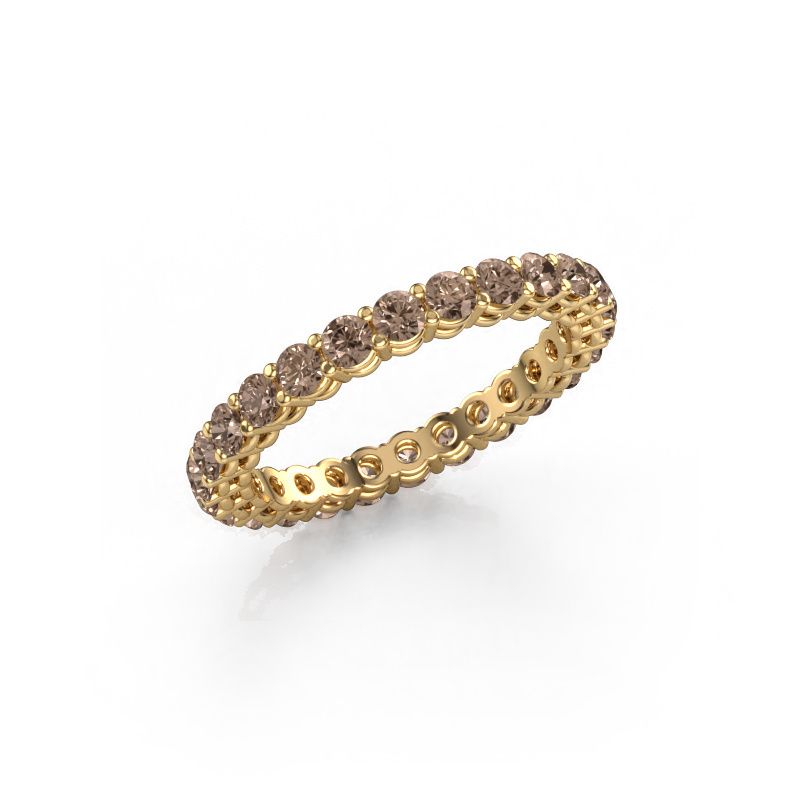 Stackable ring Michelle full 2.4 585 gold brown diamond 1.43 crt