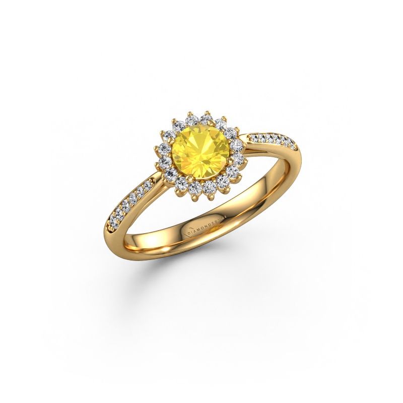 Engagement ring Tilly RND 2 express 585 gold yellow sapphire 5 mm