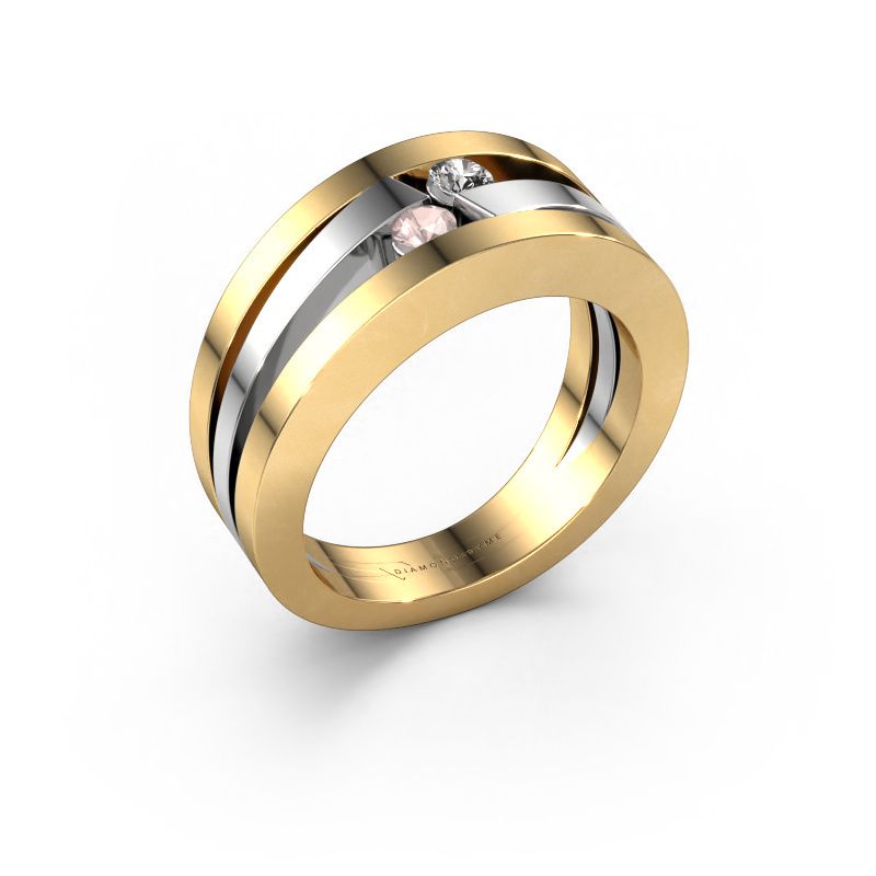 Ring Valerie 585 gold morganite champagne 2.7 mm