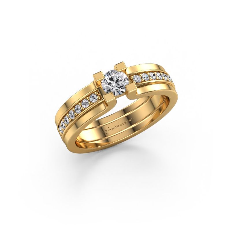 Engagement ring Myrthe 585 gold lab grown diamond 0.468 crt