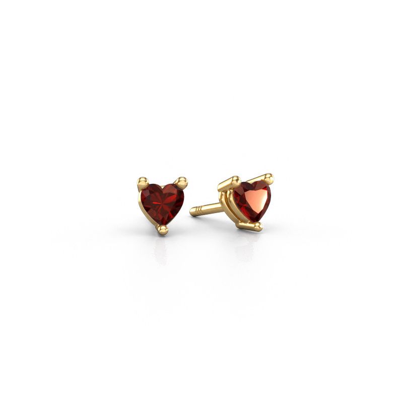 Ohrsteckers Garnet 585 Gold Granat 4 mm