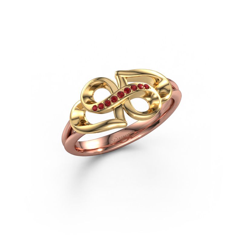 Ring Rowie 585 rose gold ruby 0.9 mm