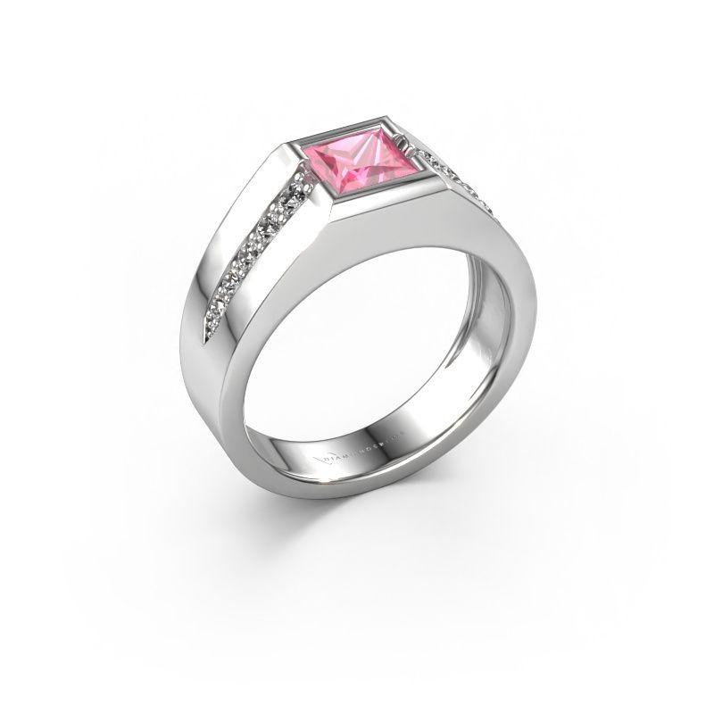 Pinky ring Simon 950 platinum pink sapphire 4.5 mm