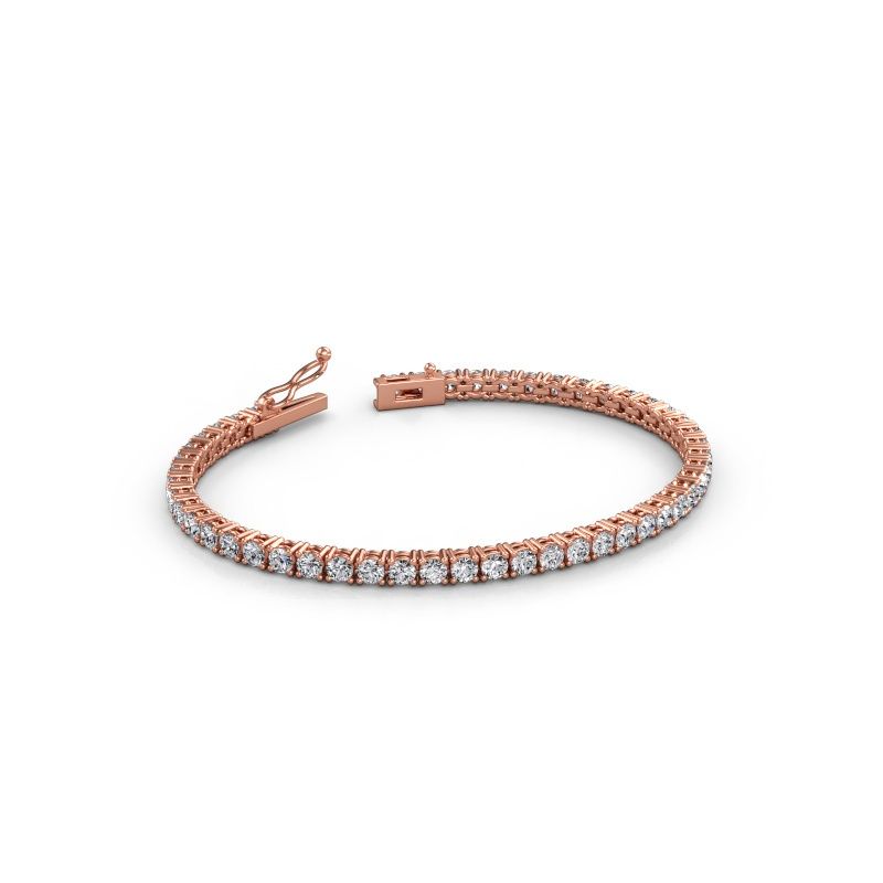 Tennis bracelet Shirley 2.8 lab diamond 585 rose gold lab grown diamond 5.13 crt