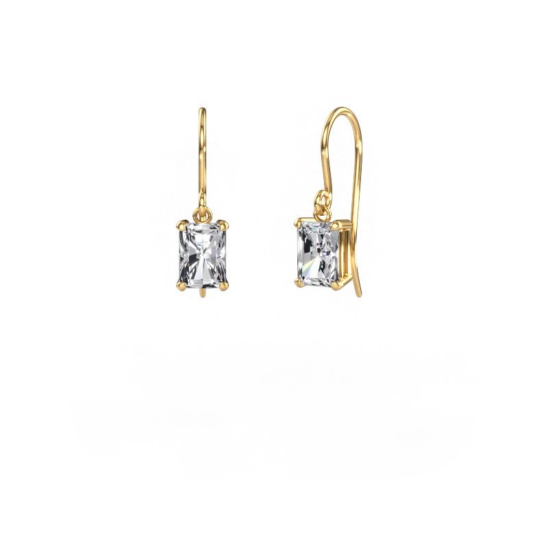 Drop earrings Laurie RAD 1 585 gold lab grown diamond 2.00 crt