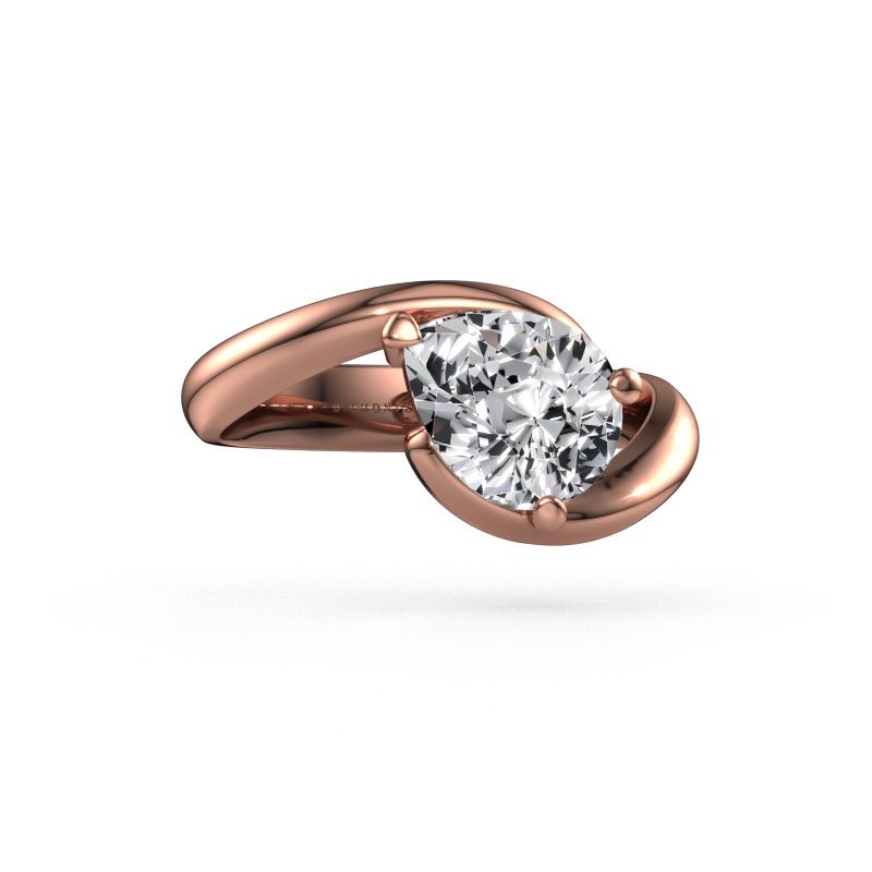 Bague de fiançailles Aida PER 585 or rose diamant 1.50 crt
