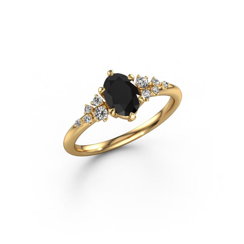 Ring Royce OVL 585 Gold Schwarz Diamant 1.05 crt