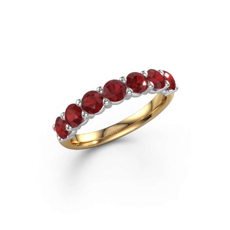 Ring Heddy Half 585 Gold Rubin 3.7 mm
