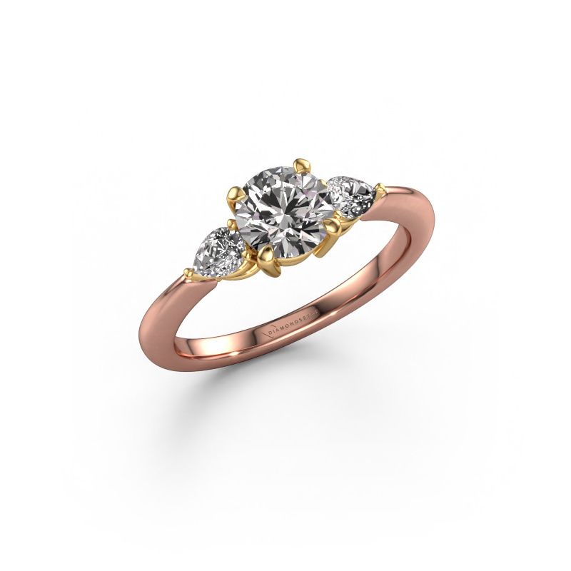 Verlobungsring Chanou RND 585 Roségold Lab-grown Diamant 1.02 crt