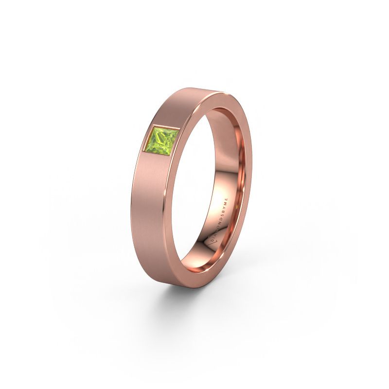 Vriendschapsring WH0101L14BMSQ 585 rosé goud peridoot ±4x2 mm