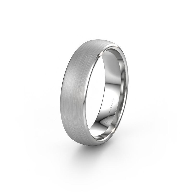 Wedding ring WH0100M36BM 585 white gold ±6x2 mm