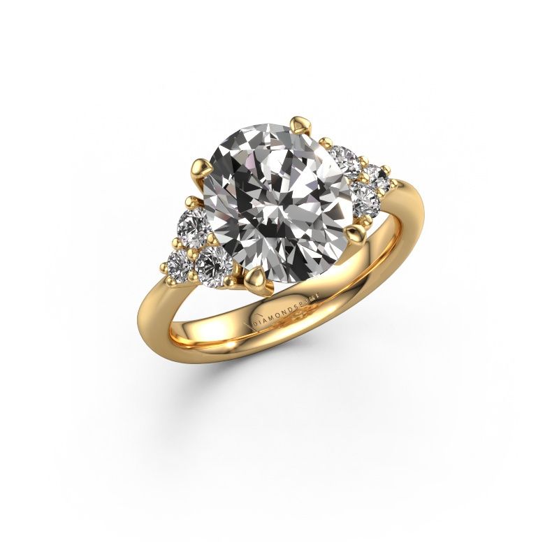 Engagement ring Aleida OVL 1 585 gold zirconia 9x7 mm