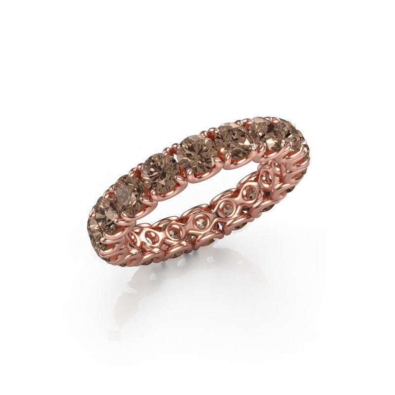 Aanschuifring Estee 3.7 585 rosé goud bruine diamant 3.40 crt