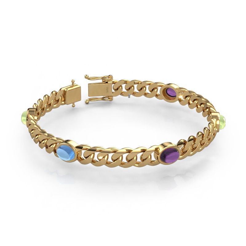 Schakel schakelarmband Corinne 5 8mm 585 goud