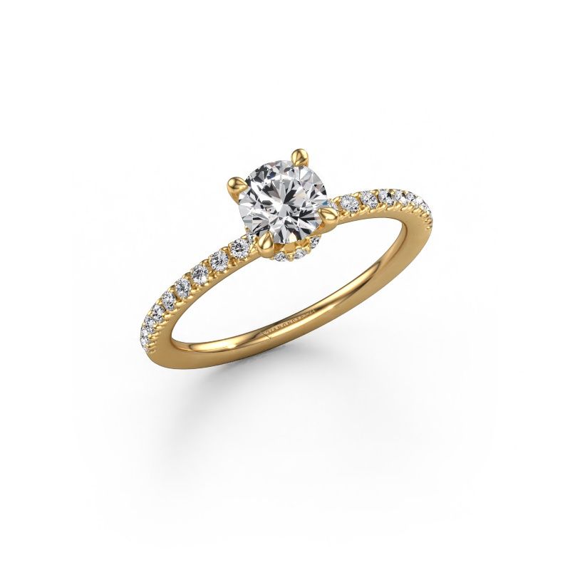 Verlobungsring Crystal rnd 4 EXPRESS 585 Gold Diamant 0.910 crt