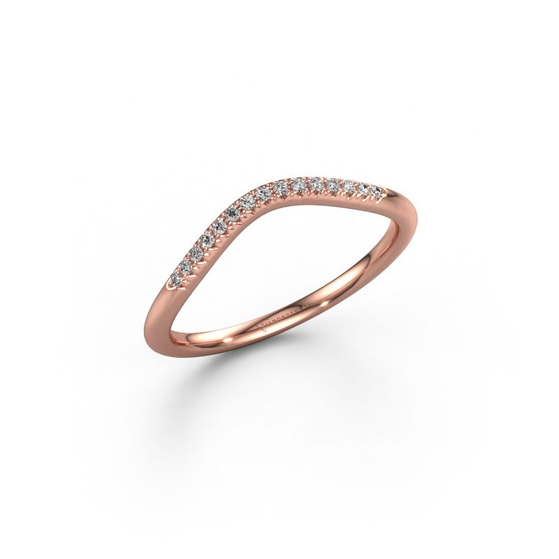 Vorsteckring SR10C2H 585 Roségold Diamant 0.075 crt