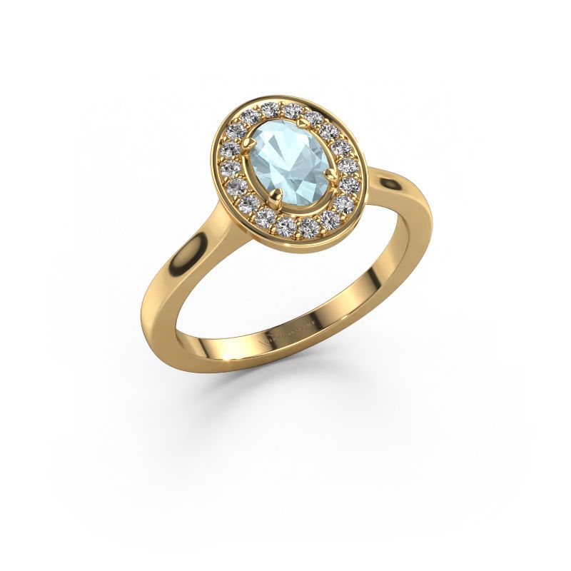 Ring Madelon 1 585 Gold Aquamarin 7x5 mm