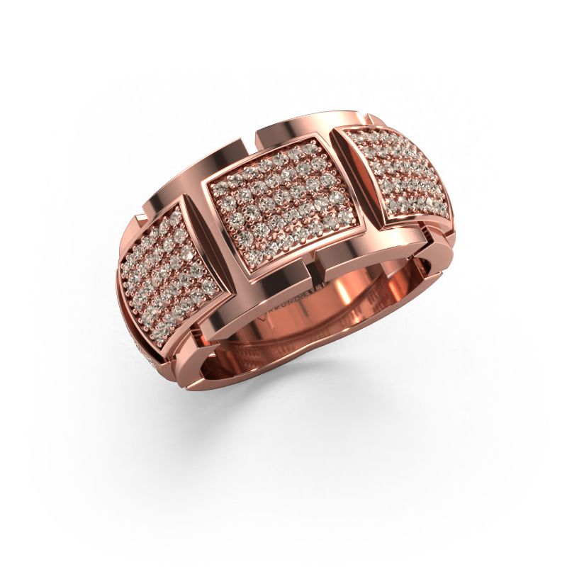 Ring Laura 585 rose gold brown diamond 0.75 crt