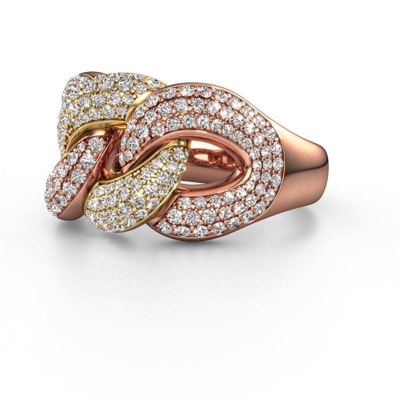 Afbeelding van Ring Kylie 3 13mm 585 rosé goud diamant 1.217 crt