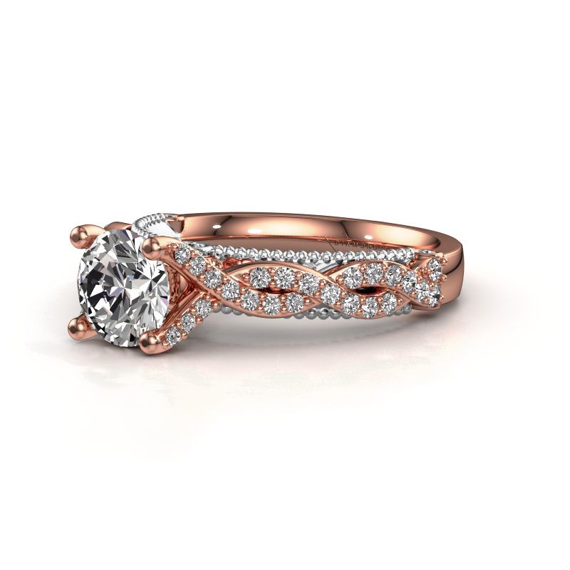 Afbeelding van Verlovingsring Chantelle<br/>585 rosé goud<br/>diamant 1.399 crt