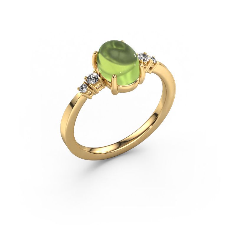 Ring Jelke 585 Gold Peridot 8x6 mm