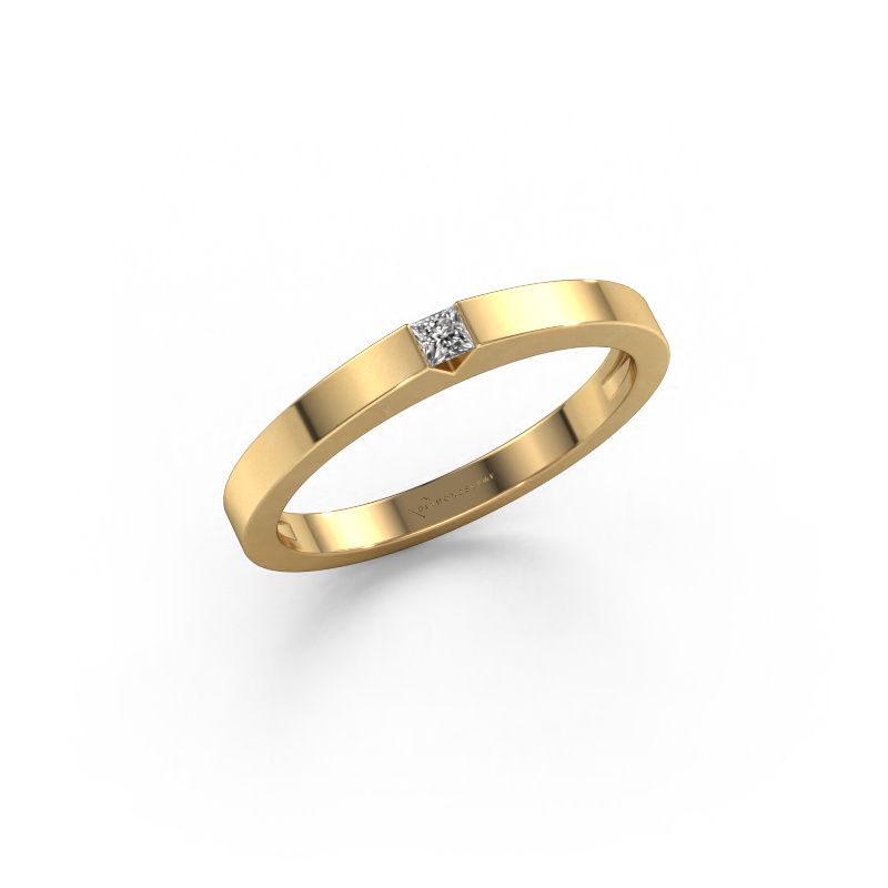 Bague de fiançailles Arlena 1 585 or jaune diamant 0.05 crt