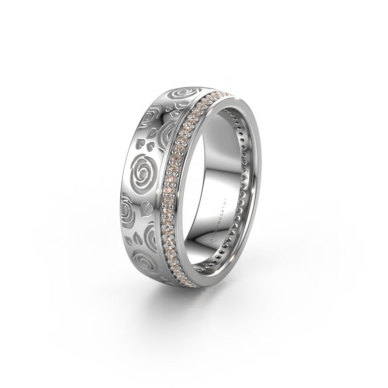 Ehering WH2066L27D 585 Weißgold Braun Diamant 0.295 crt ±7x2.4 mm