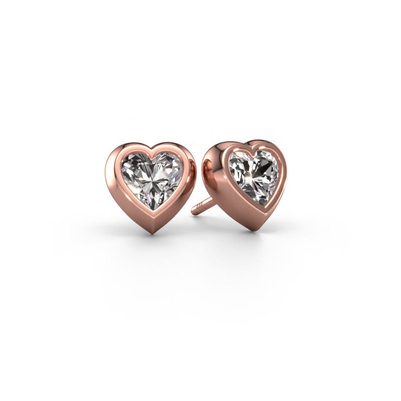 Stud earrings Charlotte 585 rose gold diamond 4.00 crt