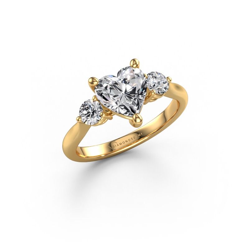 Engagement ring Lieselot HRT 585 gold lab grown diamond 1.90 crt