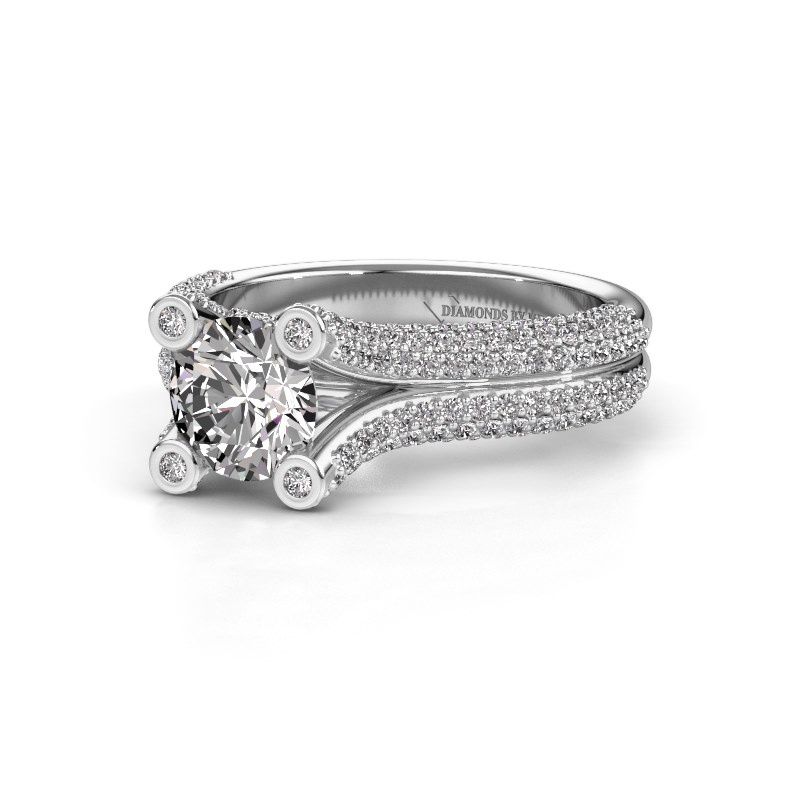 Afbeelding van Verlovingsring Stefanie 2<br/>585 witgoud<br/>Diamant 2.00 crt