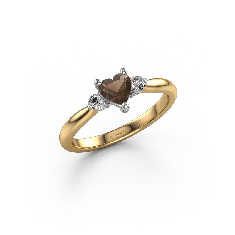 Verlovingsring Lieselot HRT 585 goud rookkwarts 5 mm