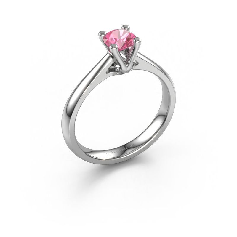 Engagement ring Janna 1 585 white gold pink sapphire 5 mm
