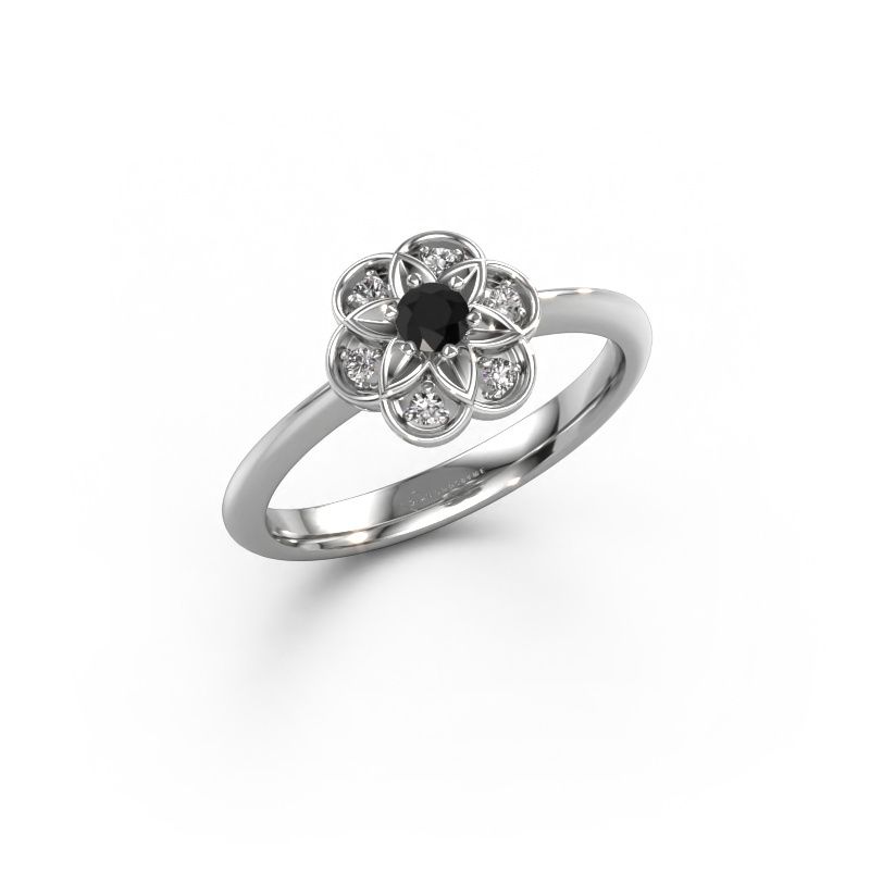 Ring Uma 585 Weißgold Schwarz Diamant 0.192 crt