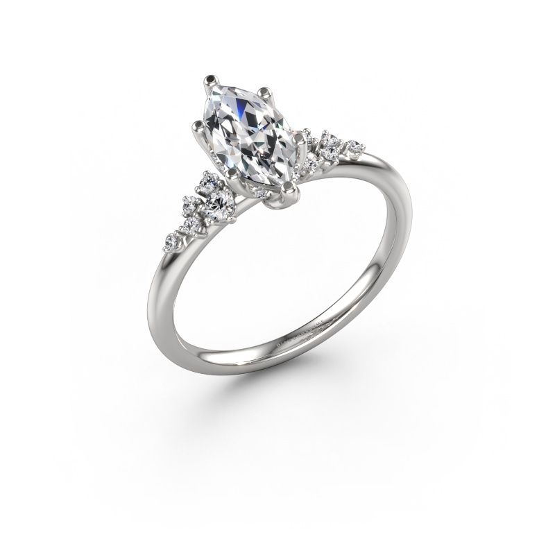 Bague de fiançailles Emma MRQ 950 platine diamant synthétique 1.165 crt