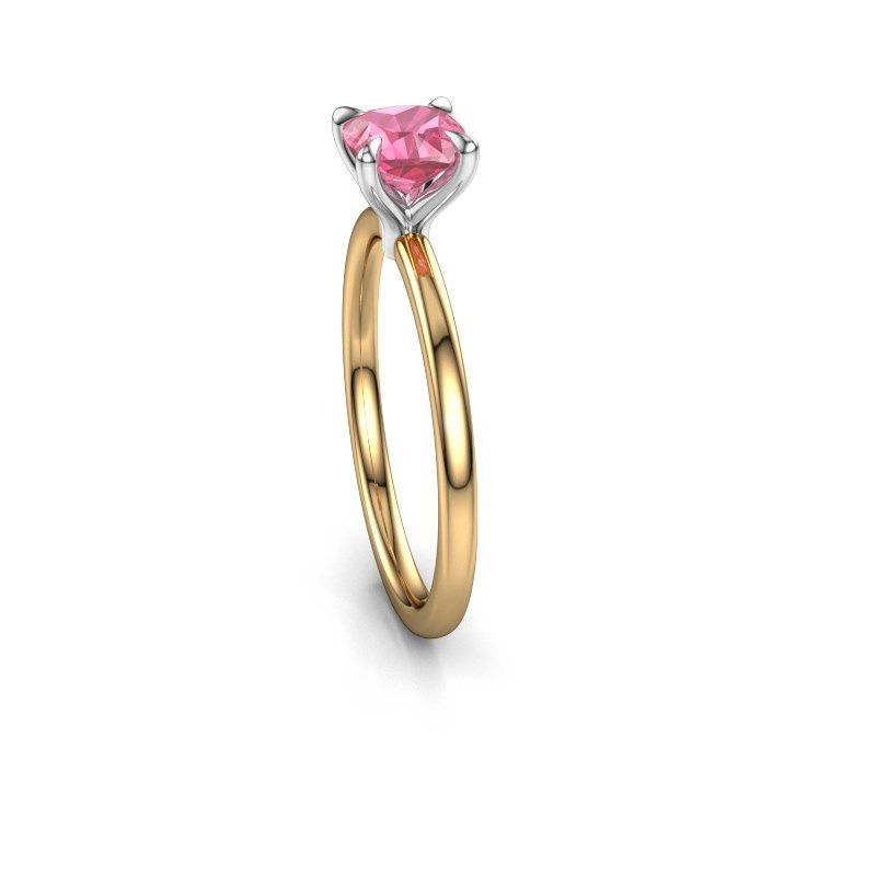 Afbeelding van Verlovingsring Crystal CUS 1 585 goud roze saffier 5.5 mm