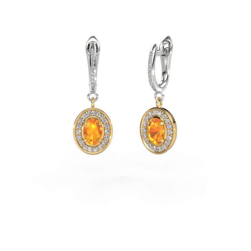 Pendants d'oreilles Layne 2 585 or jaune citrine 7x5 mm