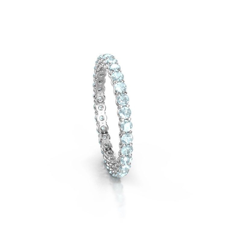 Image of Stackable ring Michelle full 2.0 585 white gold aquamarine 2 mm
