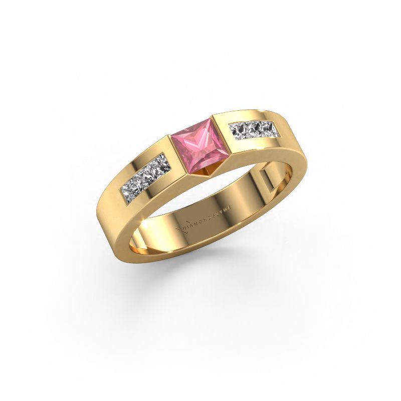 Engagement ring Arlena 2 585 gold tourmaline pink 4 mm
