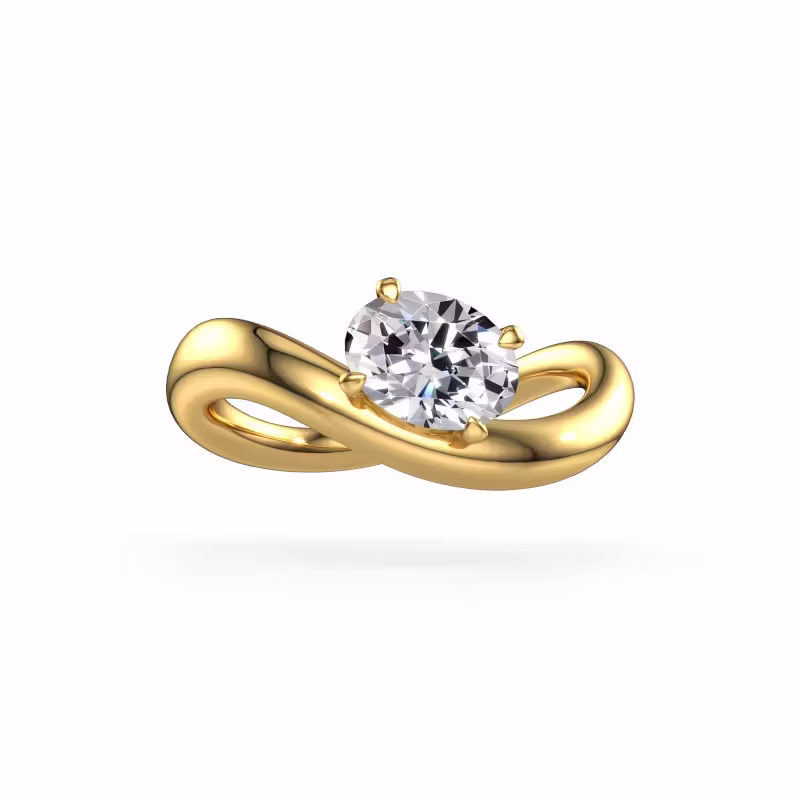 Verlovingsring Chloe OVL 585 goud lab-grown diamant 0.80 crt